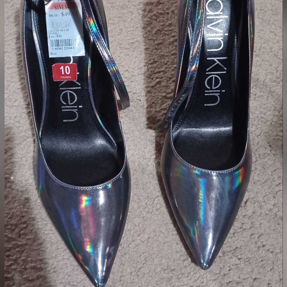 Calvin klein pschodelic Sz 10 mary jane heels 👠